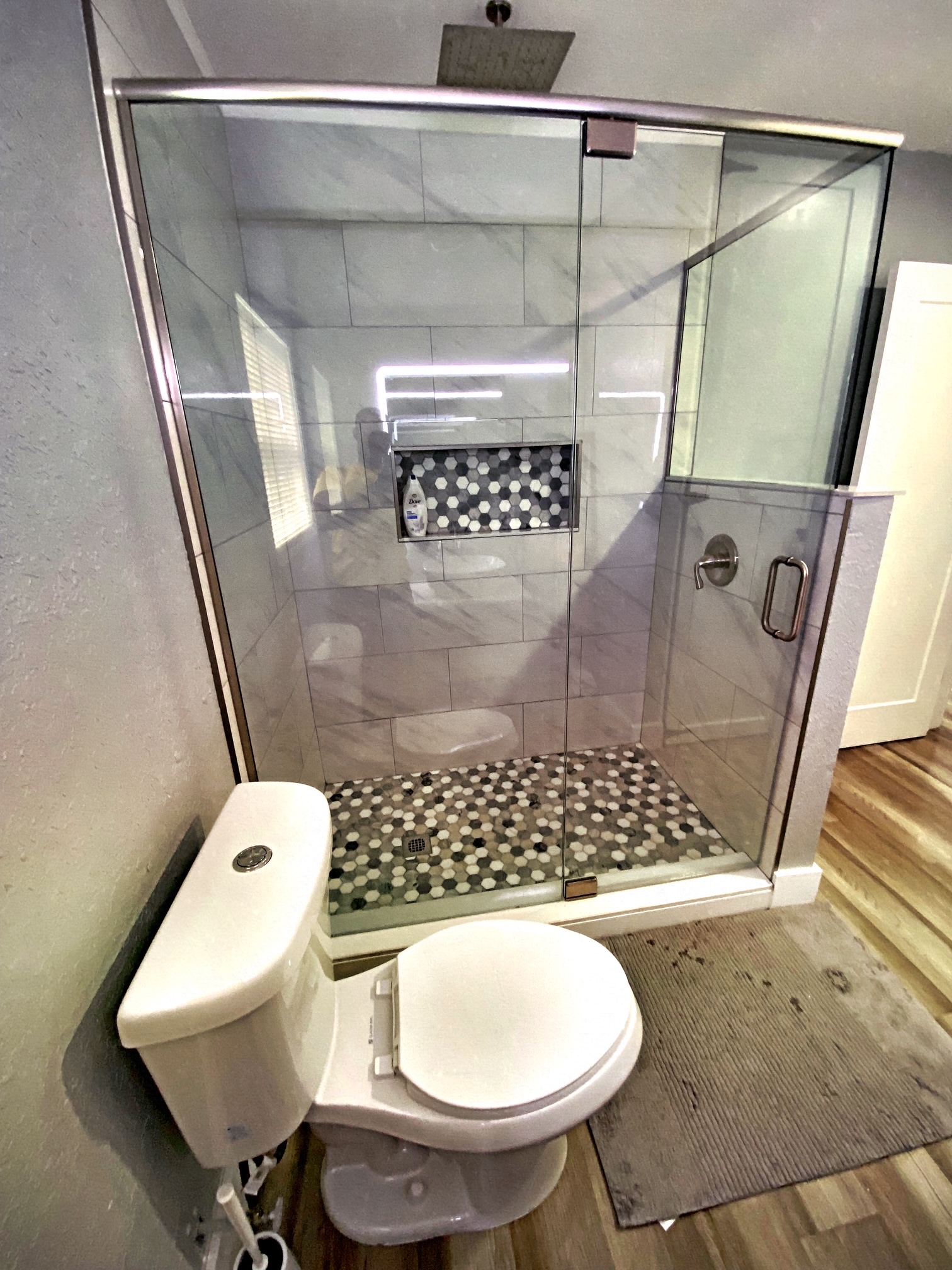 Walk-in rain shower