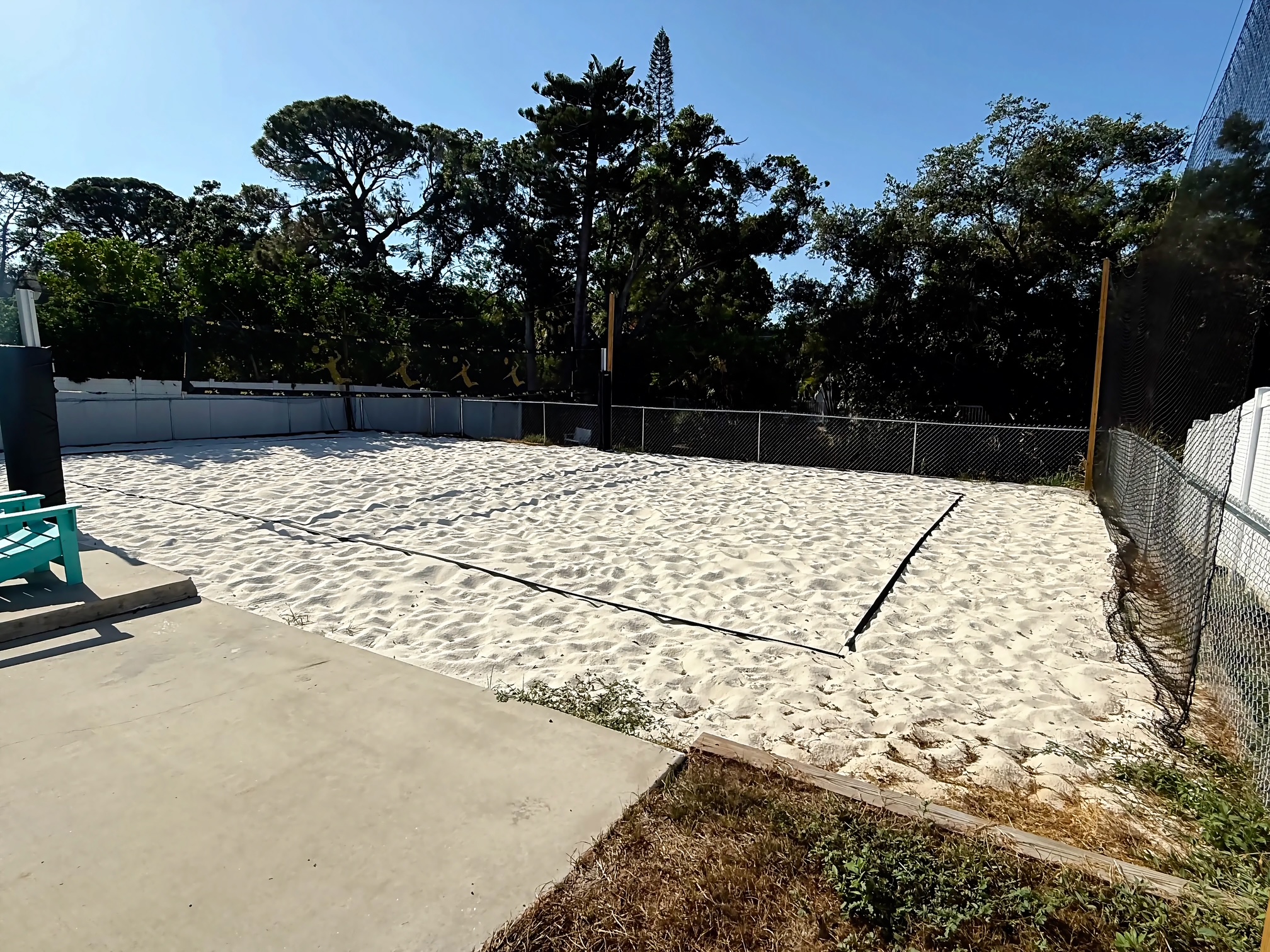 Private professional sand volleyball court at Gulfcoast Charm, St. Petersburg FL